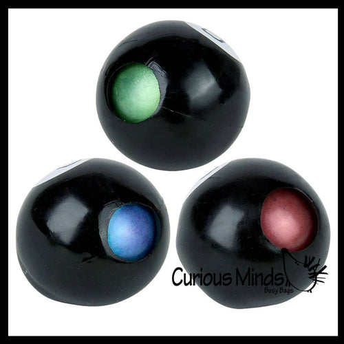 Squishy Fortune Teller 8 Ball Answering Black Ball Question Toy - Fortune Telling Toy - Classic Fun Predictor Toy - Answers Questions Stress Ball
